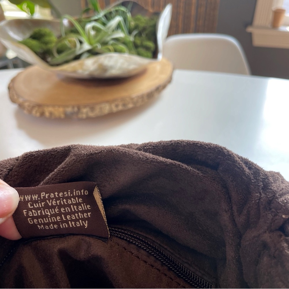 Pratesi Secchiello Lady bag K335 in genuine Italian leather Crocodile Embossed - Picture 7 of 10